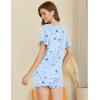 imageEkouaer Pajama Set for Women 2 Piece Lounge Set Short Sleeve Pjs Tops and Shorts Soft Sleepwear SXXLBlue Stars