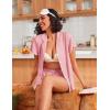 imageEkouaer Pajamas for Women Set Button Up Pjs Short Sleeve Ruffle Sleepwear Notch Collar Bride Soft Pj Lounge Sets SXXLLight Pink