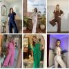 imageEkouaer Womens 2 Piece Outfits Sweatsuits Casual Pullover Cap Sleeve Tops and Wide Leg Sweatpant Lounge Sets Tracksuit SetArmy Green