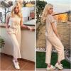 imageEkouaer Womens 2 Piece Outfits Sweatsuits Casual Pullover Cap Sleeve Tops and Wide Leg Sweatpant Lounge Sets Tracksuit SetGrey