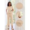imageEkouaer Womens 2 Piece Outfits Sweatsuits Casual Pullover Cap Sleeve Tops and Wide Leg Sweatpant Lounge Sets Tracksuit SetGrey