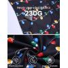 imageEkouaer Christmas Onesie Adult Hooded Zipper Mens 0nesie Pajamas Soft One Piece Pajamas for Men with PocketChristmas Light