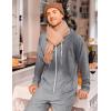 imageEkouaer Christmas Onesie Adult Hooded Zipper Mens 0nesie Pajamas Soft One Piece Pajamas for Men with PocketDeep Grey