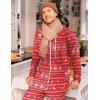imageEkouaer Christmas Onesie Adult Hooded Zipper Mens 0nesie Pajamas Soft One Piece Pajamas for Men with PocketElk