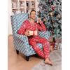 imageEkouaer Christmas Onesie Adult Hooded Zipper Mens 0nesie Pajamas Soft One Piece Pajamas for Men with PocketElk