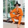 imageEkouaer Christmas Onesie Adult Hooded Zipper Mens 0nesie Pajamas Soft One Piece Pajamas for Men with PocketPumpkin