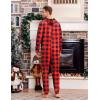 imageEkouaer Christmas Onesie Adult Hooded Zipper Mens 0nesie Pajamas Soft One Piece Pajamas for Men with PocketRed Plaid