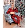 imageEkouaer Christmas Onesie Adult Hooded Zipper Mens 0nesie Pajamas Soft One Piece Pajamas for Men with PocketRed Plaid