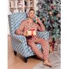 imageEkouaer Christmas Onesie Adult Hooded Zipper Mens 0nesie Pajamas Soft One Piece Pajamas for Men with PocketRed White Stripes