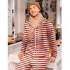 imageEkouaer Christmas Onesie Adult Hooded Zipper Mens 0nesie Pajamas Soft One Piece Pajamas for Men with PocketRed White Stripes