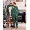 imageEkouaer Christmas Onesie Adult Hooded Zipper Mens 0nesie Pajamas Soft One Piece Pajamas for Men with PocketSanta