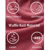 imageEkouaer Pajamas for Women Waffle Knit Lounge Set 2 Piece PJS Short Sleeve Top and Shorts Matching Loungewear with PocketsDusty Rose