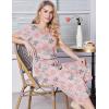 imageEkouaer Womens Pajama Set 2 Piece Cotton Pj Short Sleeve Sleepwear Top with Capri Pants Print NightwearGrey Flower