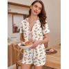 imageEkouaer Womens Ribbed Knit Pajama Set Short Sleeve Button Down Pj Set 2 Piece Lounge Set with Pockets Sleepwear SXXLCapibara