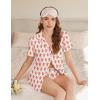 imageEkouaer Womens Ribbed Knit Pajama Set Short Sleeve Button Down Pj Set 2 Piece Lounge Set with Pockets Sleepwear SXXLPink Monkey