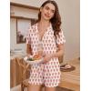 imageEkouaer Womens Ribbed Knit Pajama Set Short Sleeve Button Down Pj Set 2 Piece Lounge Set with Pockets Sleepwear SXXLPink Monkey