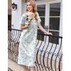 imageEkouaer Cotton Nightgowns for Women Short Sleeve Sleepshirt Ladies Victorain Sleepwear Gown Soft Loungewear with PocketsBlue Floral