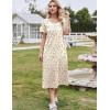 imageEkouaer Cotton Nightgowns for Women Short Sleeve Sleepshirt Ladies Victorain Sleepwear Gown Soft Loungewear with PocketsGreen Leaf