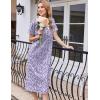 imageEkouaer Cotton Nightgowns for Women Short Sleeve Sleepshirt Ladies Victorain Sleepwear Gown Soft Loungewear with PocketsPurple