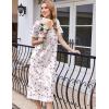 imageEkouaer Cotton Nightgowns for Women Short Sleeve Sleepshirt Ladies Victorain Sleepwear Gown Soft Loungewear with PocketsPurple Floral