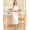 imageEkouaer Cotton Nightgowns for Women Short Sleeve Sleepshirt Ladies Victorain Sleepwear Gown Soft Loungewear with PocketsWhite