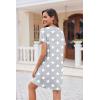 imageEkouaer Womens Nightgown Button Down Nightshirt Short Sleeve Sleepshirt Soft V Neck Sleepwear Pajama DressGrey Star