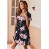 imageEkouaer Womens Nightgown Button Down Nightshirt Short Sleeve Sleepshirt Soft V Neck Sleepwear Pajama DressNavy Floral