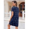 imageEkouaer Womens Nightgown Button Down Nightshirt Short Sleeve Sleepshirt Soft V Neck Sleepwear Pajama DressNavy Star