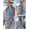 imageEkouaer Womens Nightgown Soft Sleepwear Pleated Sleepshirt Sleep Dress Short Sleeve Nightdress S3XLMandala