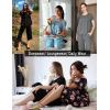 imageEkouaer Pajama Set for Women 2 Piece Capri Pants Short Sleeve Top Sleepwear Soft Pjs Loungewear with Pockets S3XLDark Gray