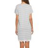 imageEkouaer Women Striped Nightgowns Button Down Sleepshirts Short Sleeves Nightshirts01 Aagrey Striped