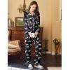 imageEkouaer Womens Satin Pajama Set Classic Pattern Silky Pj Sets Button Down Sleepwear LoungewearBlack Zebra