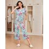 imageEkouaer 2 Pack Womens Pajamas Set Short Sleeve Sleepwear Capri Pants Pjs Soft Loungewear with PocketsRose Print  Grey