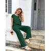 imageEkouaer Womens Matching Sets Knit Sweater Sets 2 Pieces Outfits Pullover Tops Wide Legs Pants Lounge SetBright Green