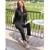 imageEkouaer Womens Pajamas Set Long Sleeve Sleepwear Button Down Lounge Set 2 Pieces Soft Nightwear Lace Pjs SetBlack