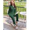imageEkouaer Womens Pajamas Set Long Sleeve Sleepwear Button Down Lounge Set 2 Pieces Soft Nightwear Lace Pjs SetDeep Green