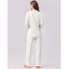 imageEkouaer Womens Pajamas Set Long Sleeve Sleepwear Button Down Lounge Set 2 Pieces Soft Nightwear Lace Pjs SetWhite