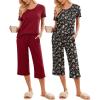 Wine Red / Floral