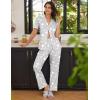 imageEkouaer 2 PackWomens Pajamas Short Sleeve Pjs Notch Collar Button Up Loungewear Cozy Sleepwear SetsMedium Graystars