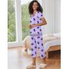 imageEkouaer Capri Pajama Sets for Women Short Sleeve Tops Sleepwear Sleep Sets Pjs Sets Soft Two Piece Loungewear SetsPurple Dinosaur