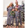 imageEkouaer Pajamas for Couple Matching Pjs Long Sleeve Plaid Sleepwear Soft Loungewear with Pockets SXXLPattern10grey Plaid