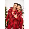 imageEkouaer Pajamas for Couple Matching Pjs Long Sleeve Plaid Sleepwear Soft Loungewear with Pockets SXXLPattern2red Plaid