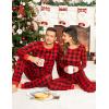 imageEkouaer Pajamas for Couple Matching Pjs Long Sleeve Plaid Sleepwear Soft Loungewear with Pockets SXXLPattern2red Plaid