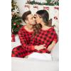 imageEkouaer Pajamas for Couple Matching Pjs Long Sleeve Plaid Sleepwear Soft Loungewear with Pockets SXXLPattern2red Plaid