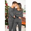 imageEkouaer Pajamas for Couple Matching Pjs Long Sleeve Plaid Sleepwear Soft Loungewear with Pockets SXXLPattern3grey Plaid