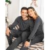 imageEkouaer Pajamas for Couple Matching Pjs Long Sleeve Plaid Sleepwear Soft Loungewear with Pockets SXXLPattern3grey Plaid