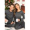 imageEkouaer Pajamas for Couple Matching Pjs Long Sleeve Plaid Sleepwear Soft Loungewear with Pockets SXXLPattern3grey Plaid