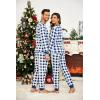 imageEkouaer Pajamas for Couple Matching Pjs Long Sleeve Plaid Sleepwear Soft Loungewear with Pockets SXXLPattern6blue Plaid