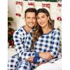 imageEkouaer Pajamas for Couple Matching Pjs Long Sleeve Plaid Sleepwear Soft Loungewear with Pockets SXXLPattern6blue Plaid