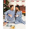 imageEkouaer Pajamas for Couple Matching Pjs Long Sleeve Plaid Sleepwear Soft Loungewear with Pockets SXXLPattern6blue Plaid